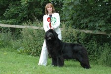 Bailey with Jan after his Crufts reserve CC 2006