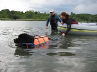 Performing a boat-pull at her first ever training session and getting a big 